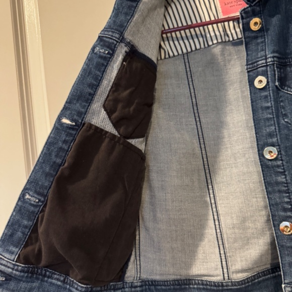 Kate Spade Classic Denim Jacket, Size extra small, Color in indigo blue - Picture 11 of 11